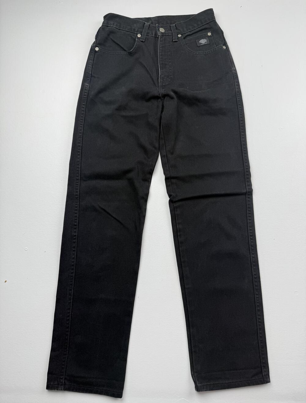 Harley-Davidson Jeans Mens Black Dark Wash Denim Regular Straight Leg Read